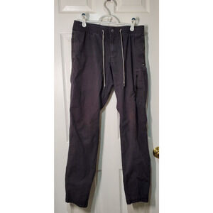 VUORI Men’s Ripstop Jogger Pants MD Black Organic Cotton Blend Casual Activewear